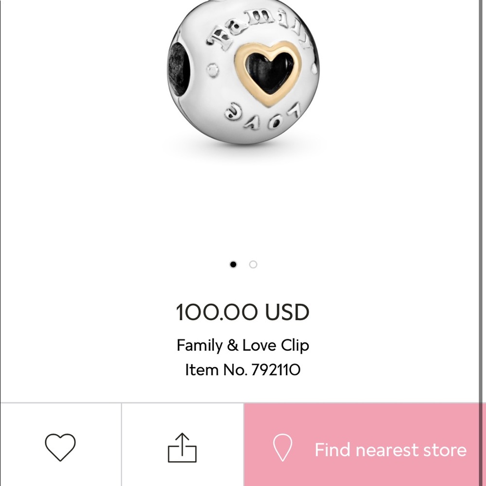 Family - Love Pandora Charm Clip